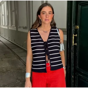 Gilet Sans Manches Noir et Blanc