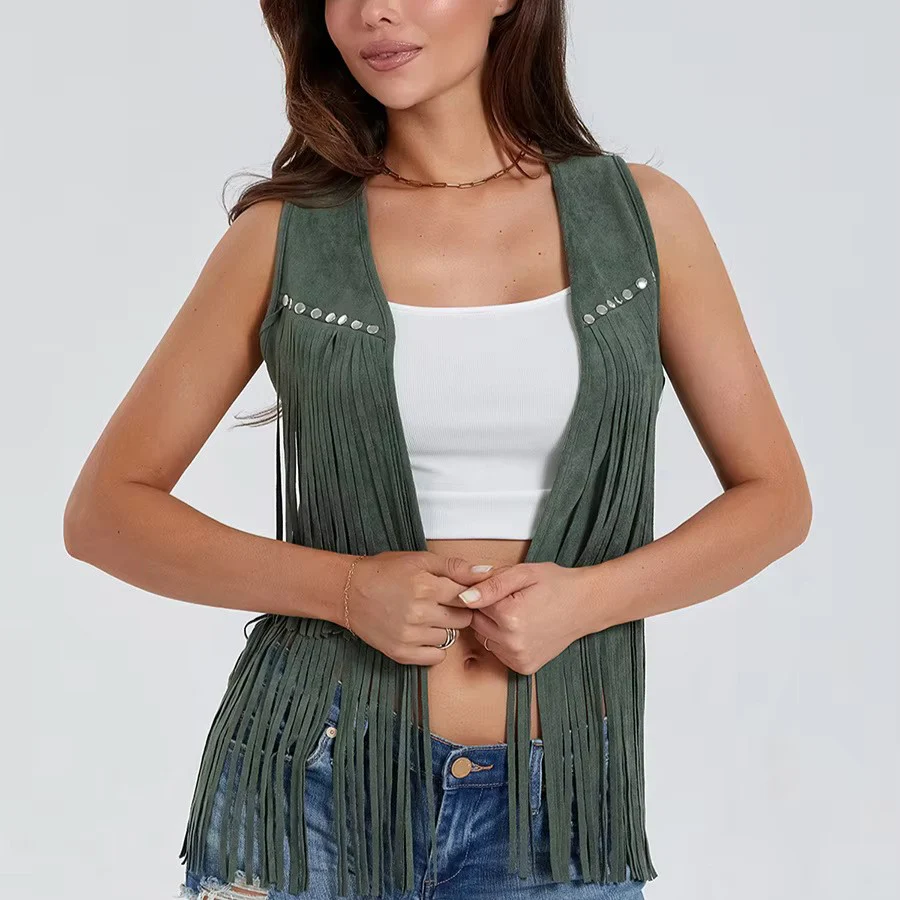 Veste Sans Manches Verte Femme – Image 2