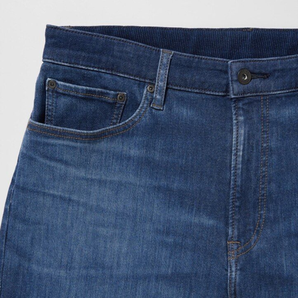 Jean Uniqlo Ezy Ultra Stretch Coupe Ajustée Homme Bleu D8534291 – Image 3