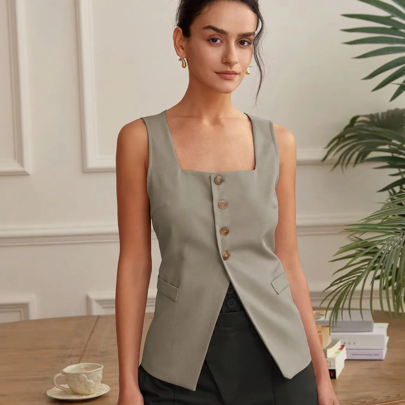 Gilet Col Carré – Image 5