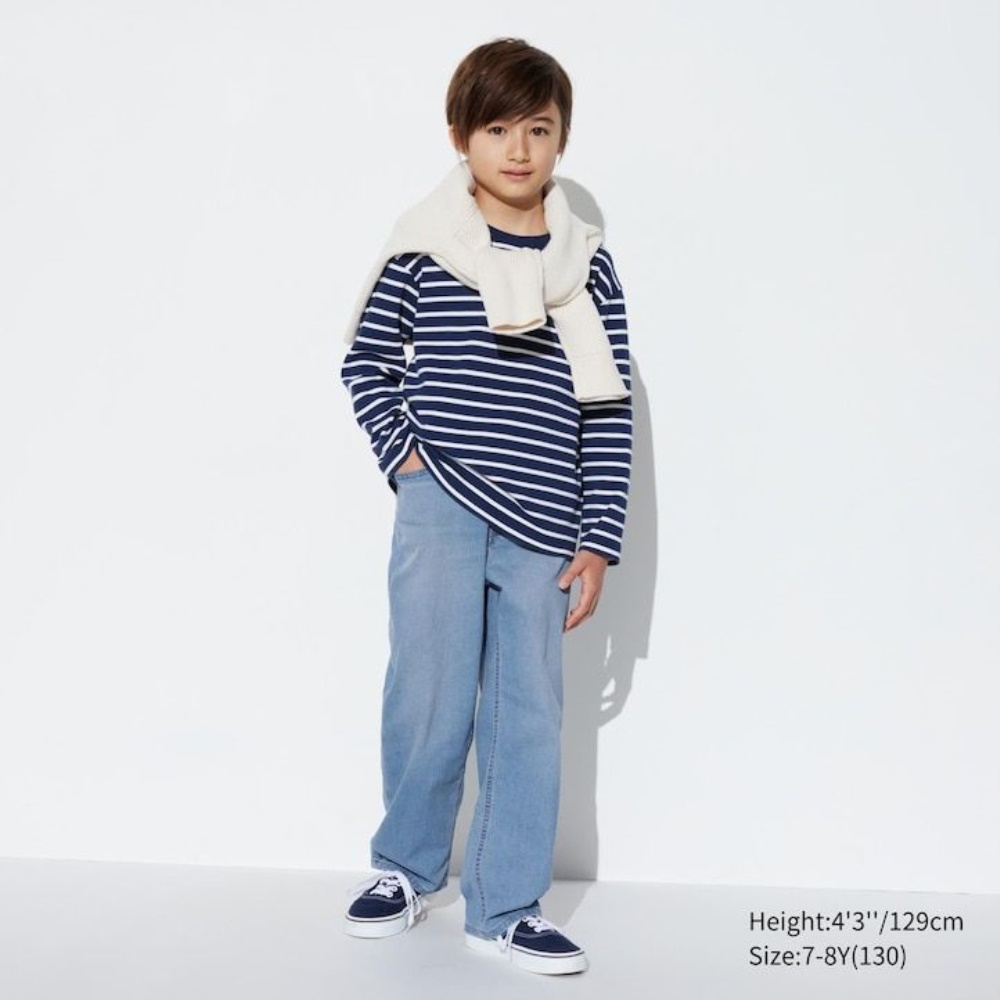 Jean Uniqlo Larges Leg Enfant Bleu X9368754 – Image 3