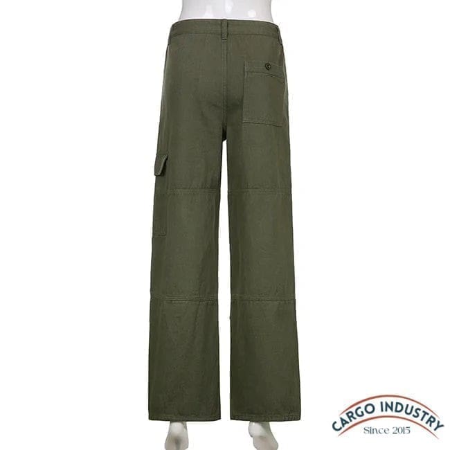 Jean Cargo Femme Kaki Large – Image 5