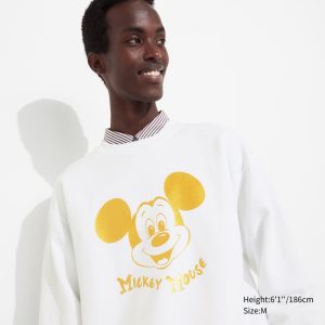 Sweatshirt Uniqlo Mickey Shines Ut Graphique Homme Blanche Y2579408