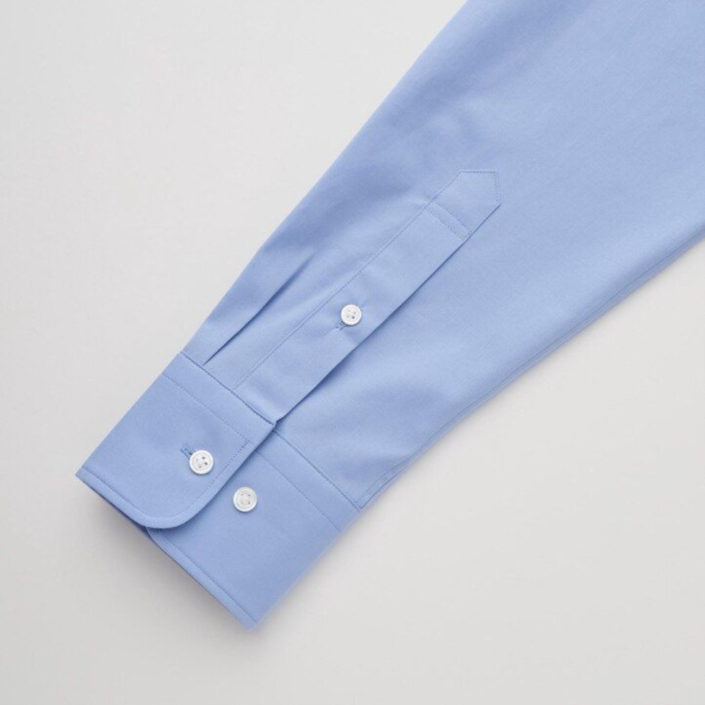 Chemises Uniqlo Easy Care Broadcloth Stretch Slim FiT-Shirt Regular Collar Homme Blanche I9376420 – Image 3