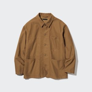 Vestes Uniqlo Utility Homme Marron R5207819