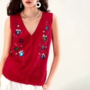 Pull de Noël Sans Manches