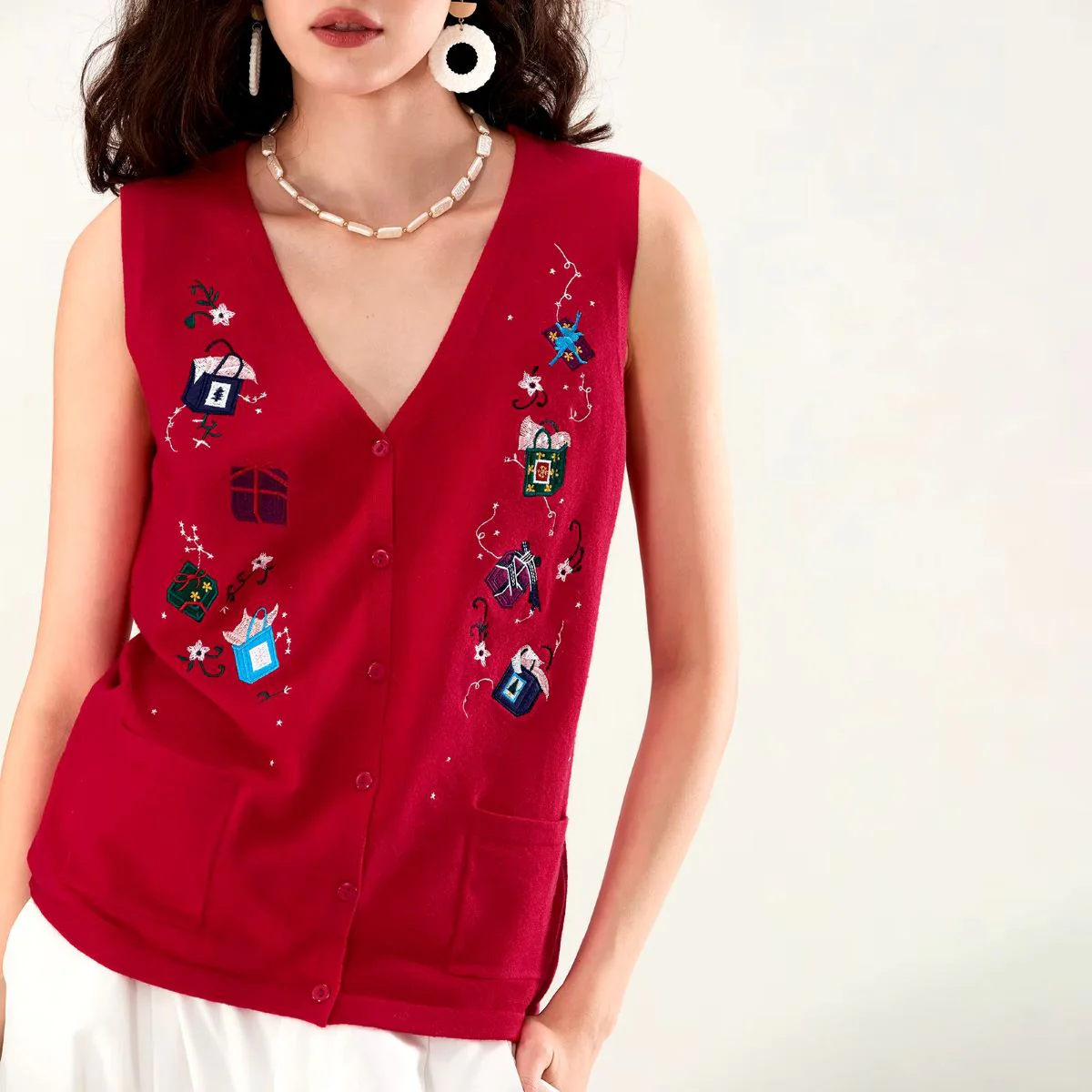 Pull de Noël Sans Manches