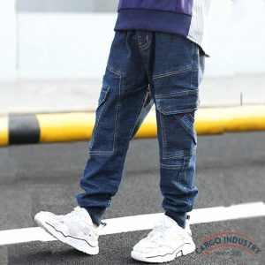 Pantalon Cargo Jean Lettres Imprimés