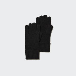 Gant Uniqlo 100pct Cashmere Tricoté Femme Noir F0285693
