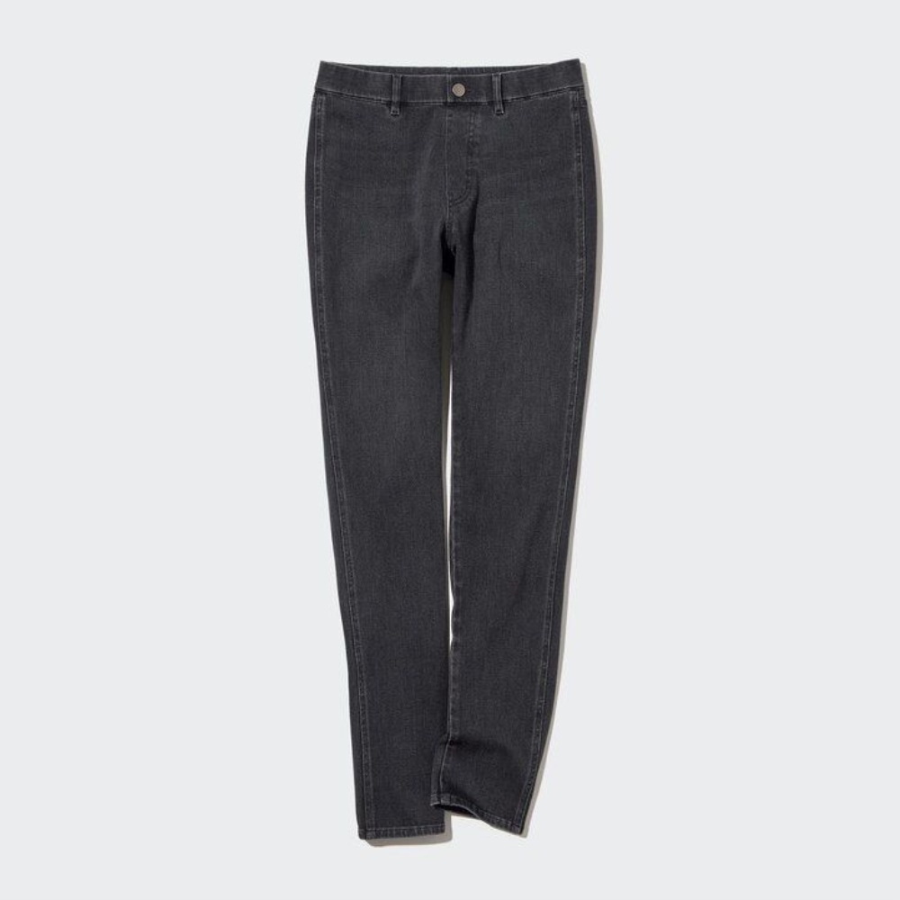 Leggings Uniqlo Ultra Stretch Denim Long Femme Grise Foncé R8147265 – Image 2