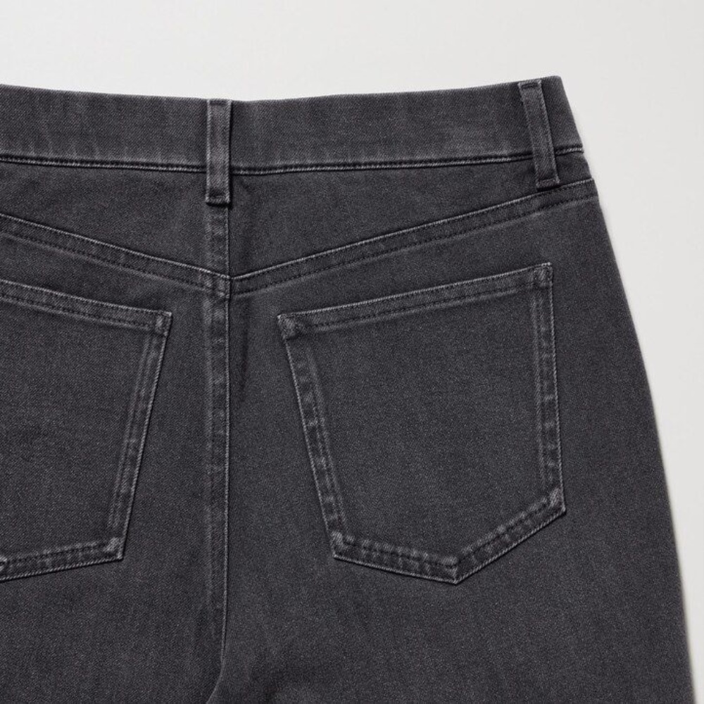 Leggings Uniqlo Ultra Stretch Denim Long Femme Grise Foncé R8147265 – Image 3