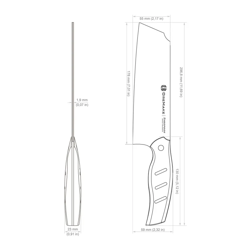 Obuy OreMake Sheepdog Damas | Couteau cuisine multiusage – Image 4