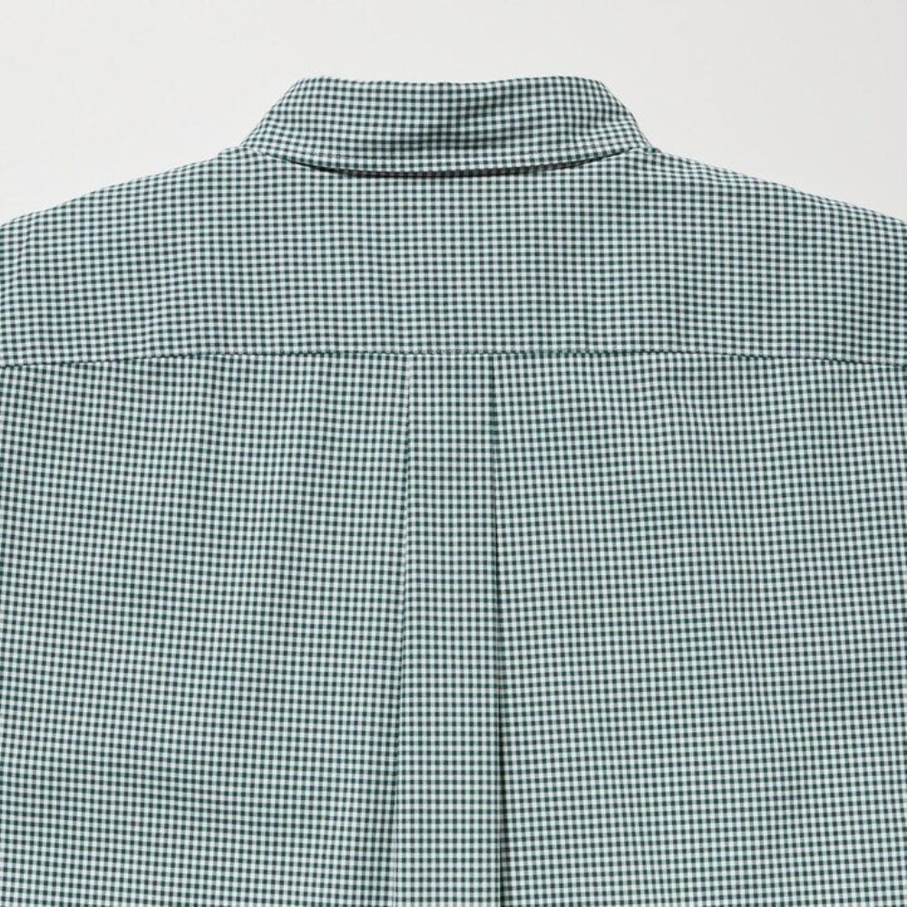 Chemises Uniqlo Extra Fine Coton Broadcloth Coupe Régulière Checked Button Down Collar Homme Marron W7823459 – Image 7