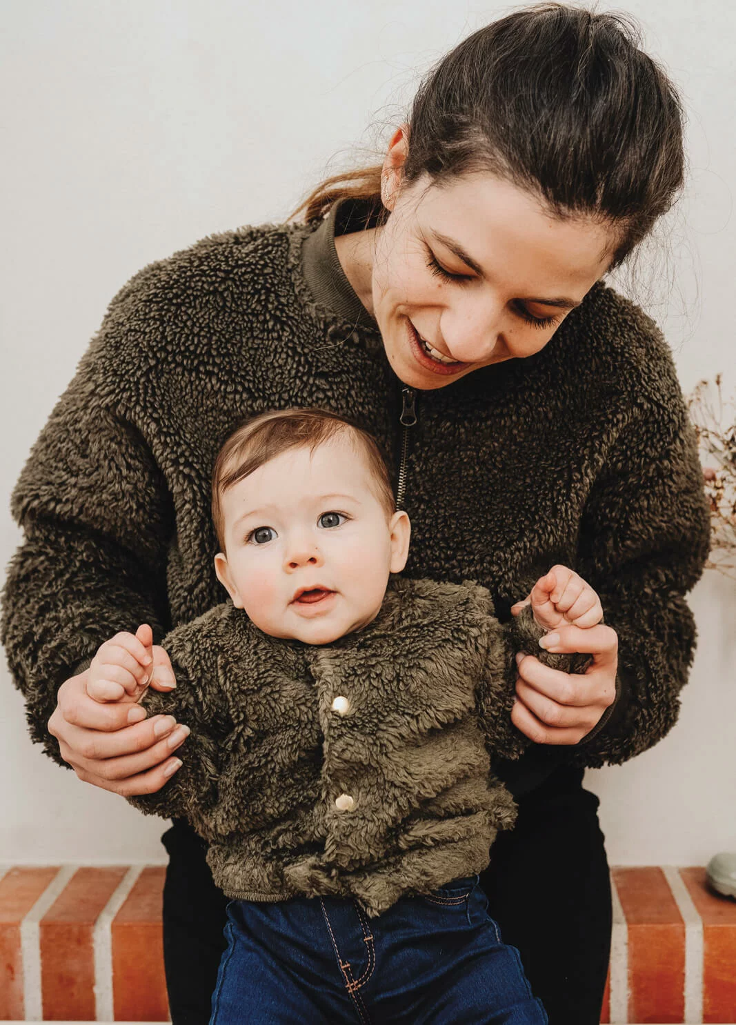 Veste bébé et enfant Teddy kaki – Image 5