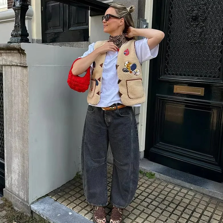 Veste Polaire Beige Femme