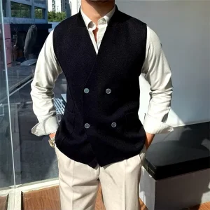 Veste Sans Manches Noir Homme