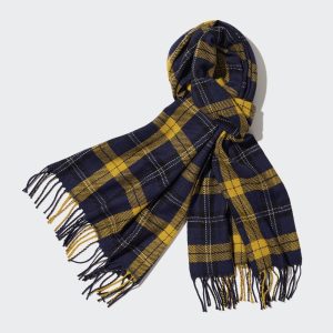Écharpe Uniqlo Heattech Patterned Femme Jaune O5617034